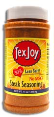 Salt-Free Steak Seasoning from TexJoy Steak Seasonings, BBQ Seasonings and  Cajun spices